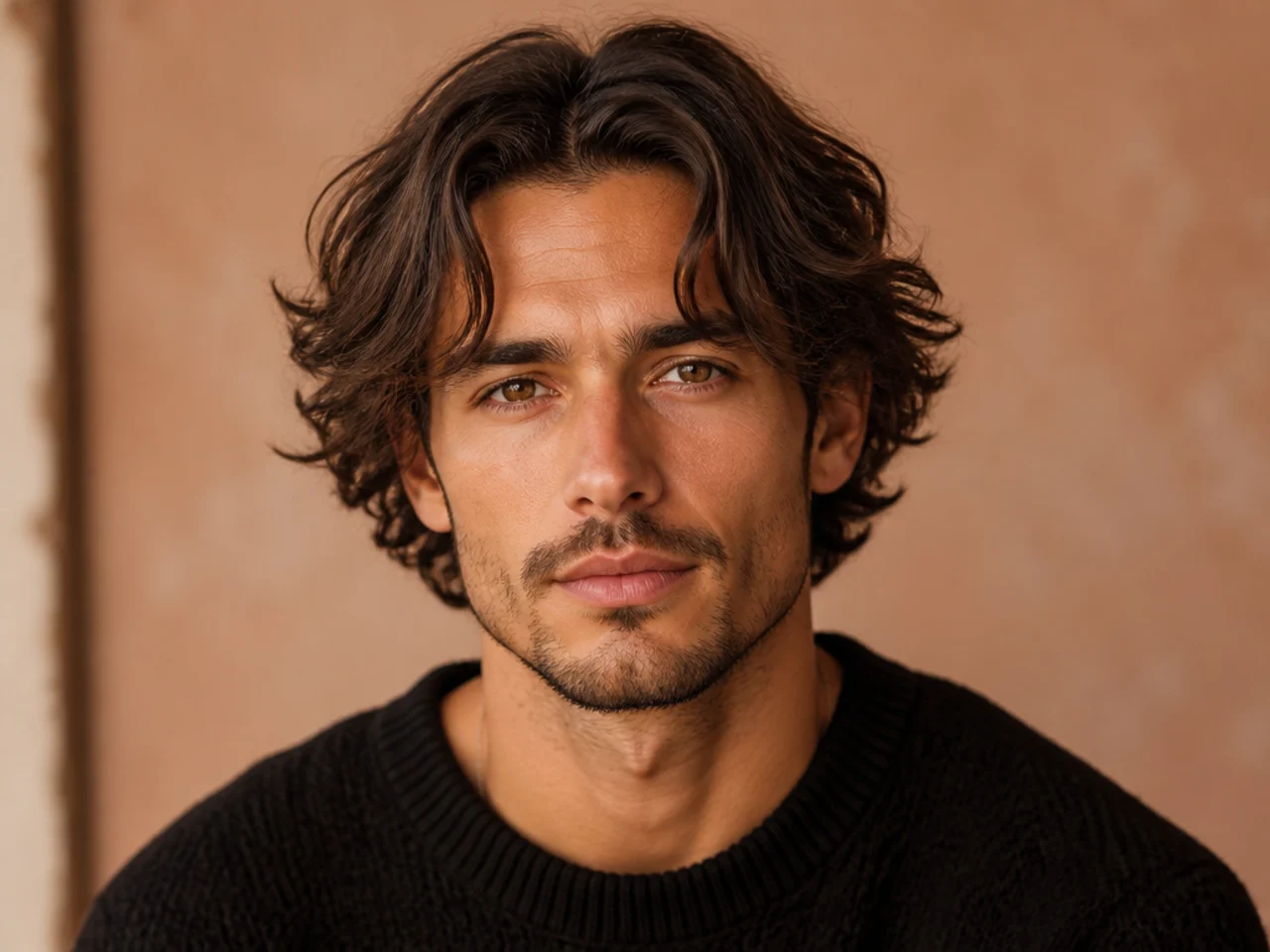 Loose wavy middle part with soft internal layers and connected sides on natural waves