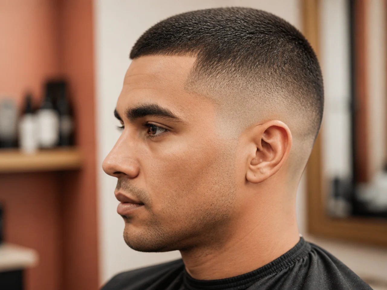 Induction cut — clipper against the scalp with a #0 guard