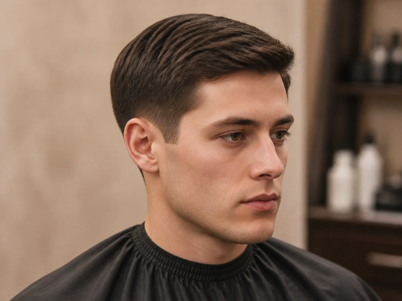 Princeton cut with a soft natural part on the top