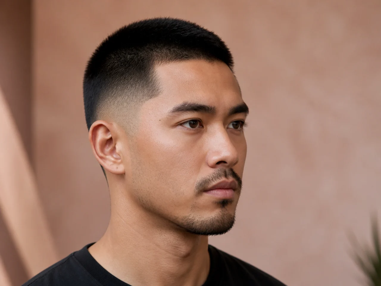 Short crew cut — three-quarters of an inch on top
