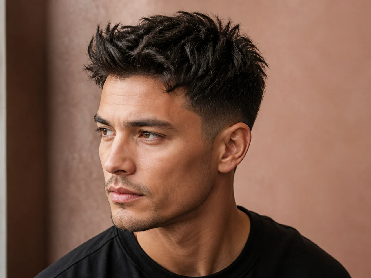 Short textured haircuts for men with quiff and brush-up variations