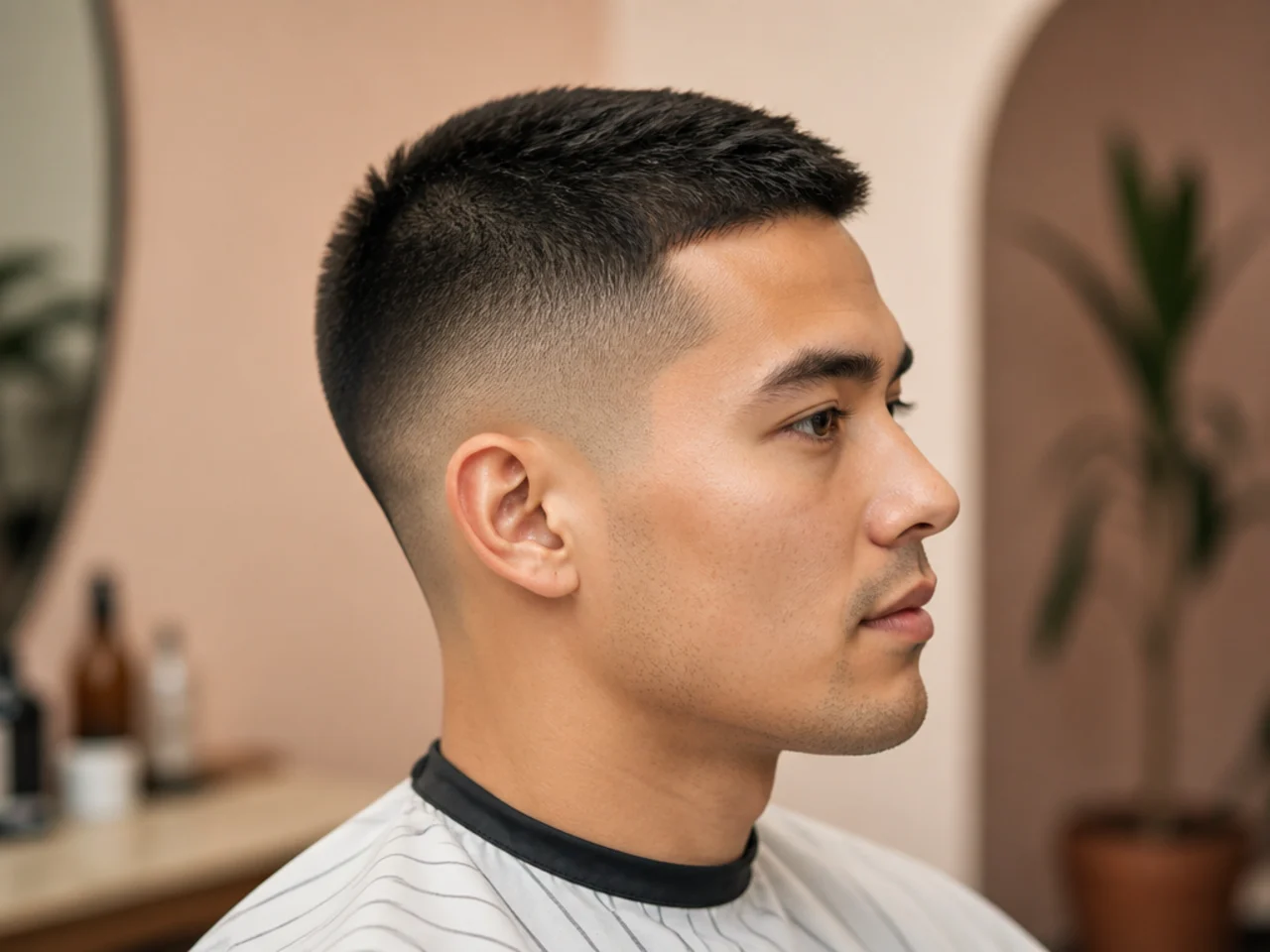 Mens haircuts short reference — buzz, crew, and French crop lengths compared side by side