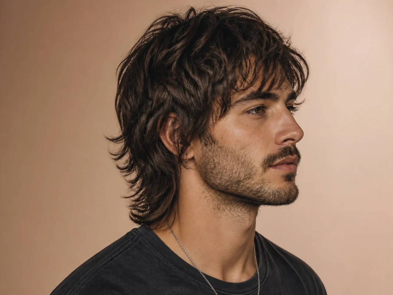 Medium wolf cut with crown volume and face-framing layers