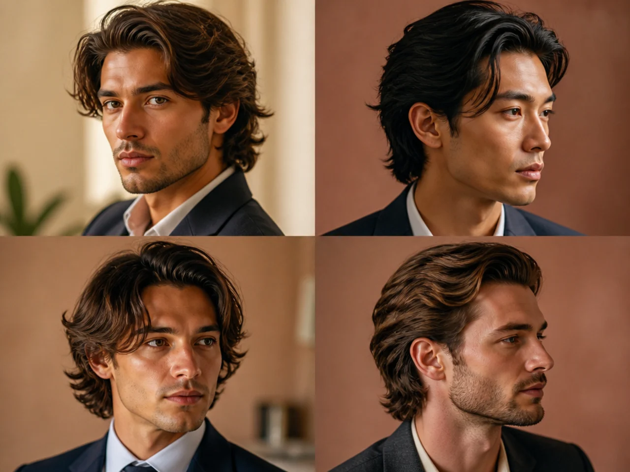 Business and versatile medium length haircuts for men