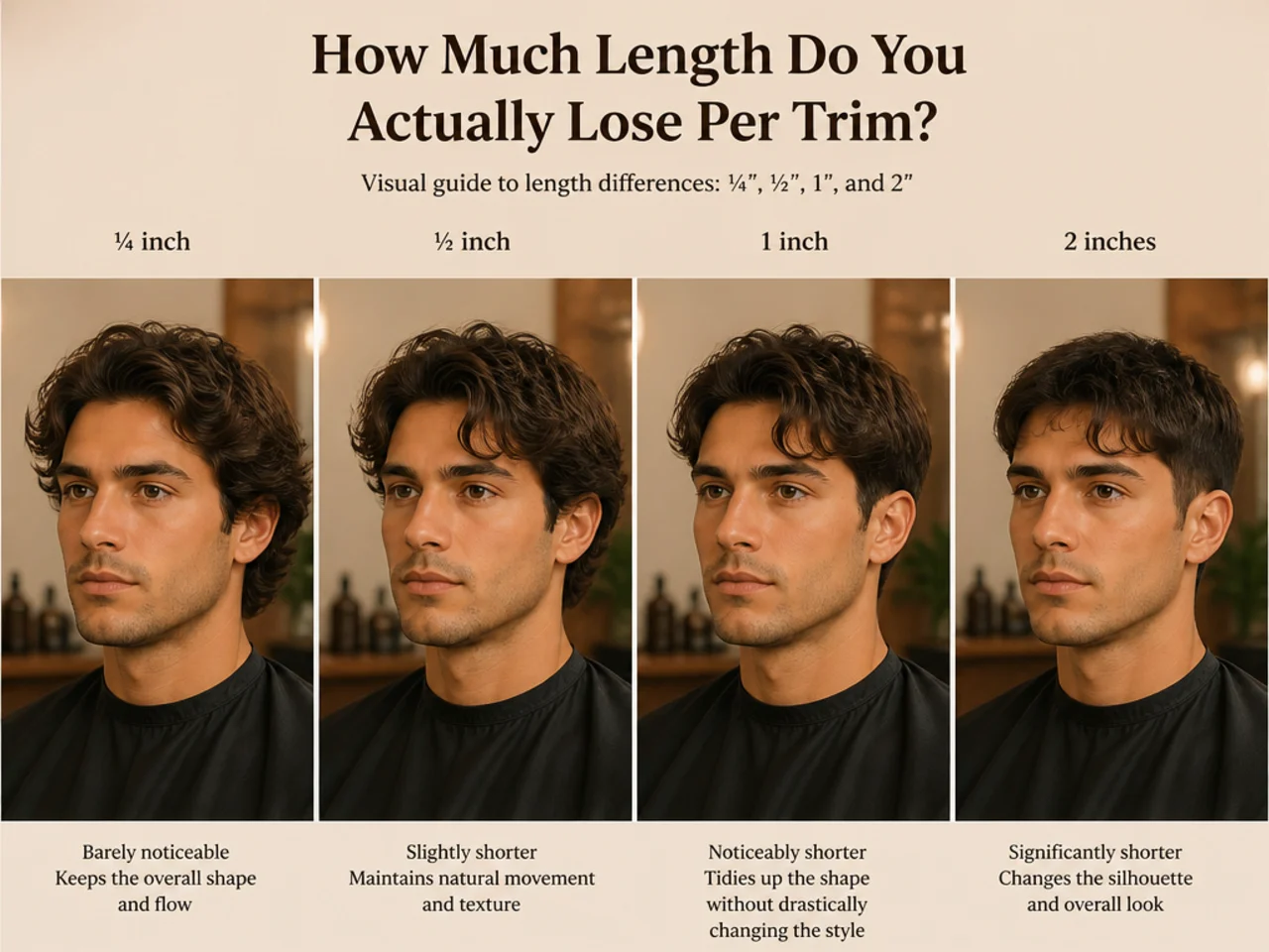 How much length medium length haircuts lose per trim