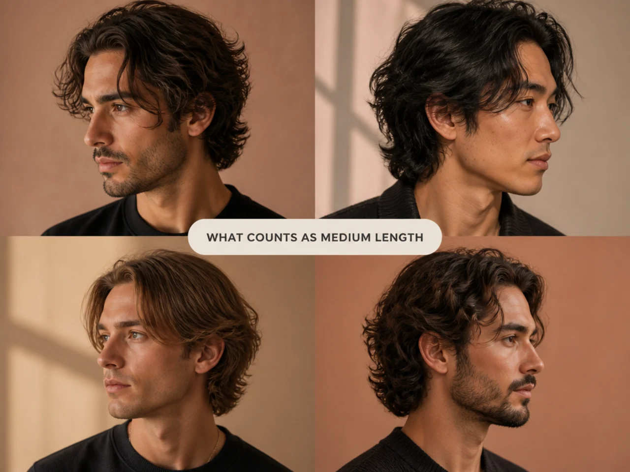 What counts as a medium length haircut for men