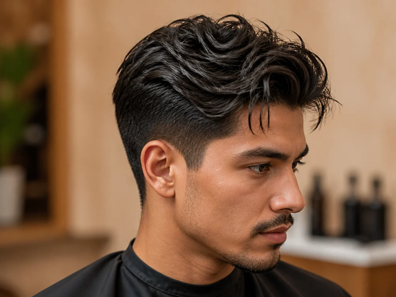 Blow drying medium hair with fingers rough-drying to the damp stage before styling