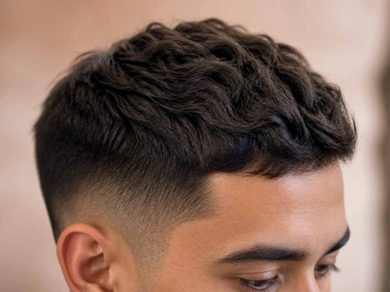 A short haircut at three weeks with more length on top
