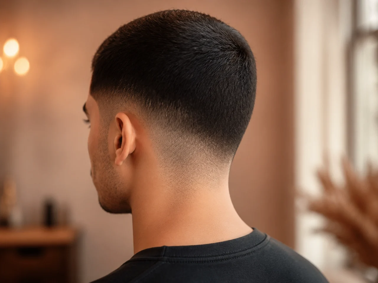 A very short men's cut on the first day after cutting