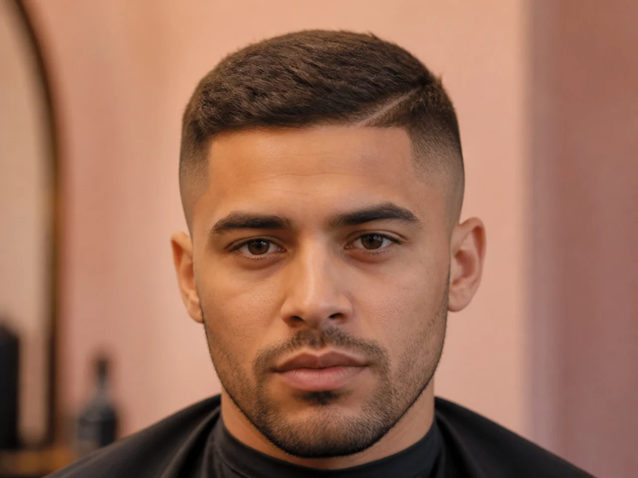 A skin fade blurred by two weeks of growth
