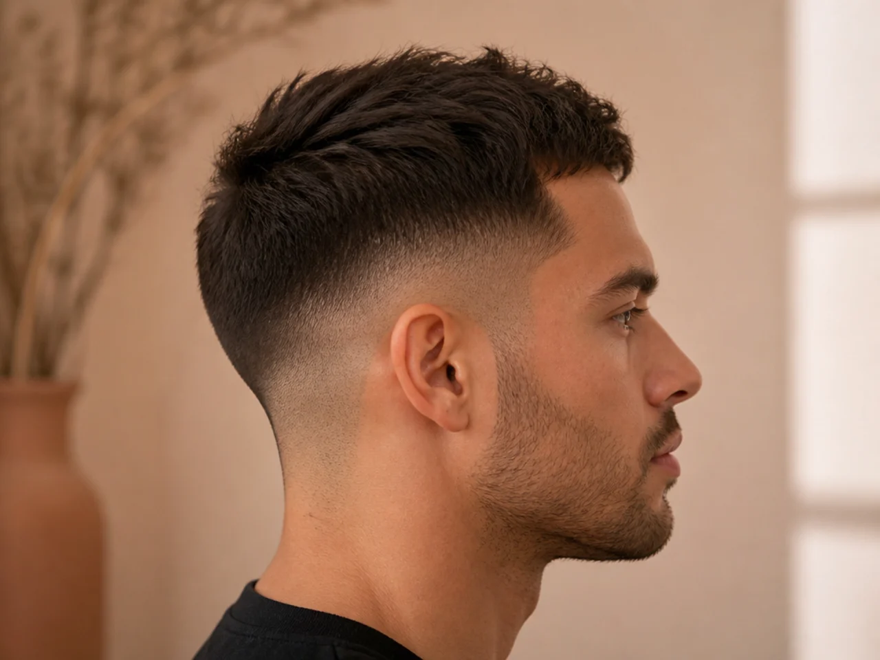 The crown of a short haircut lifting in week two