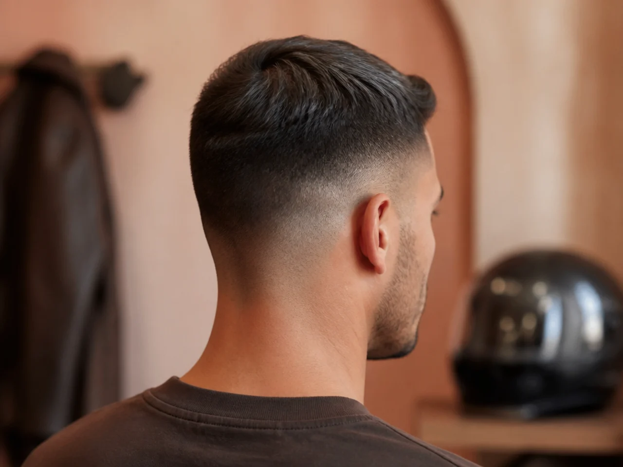 Short hair flattened after wearing a helmet