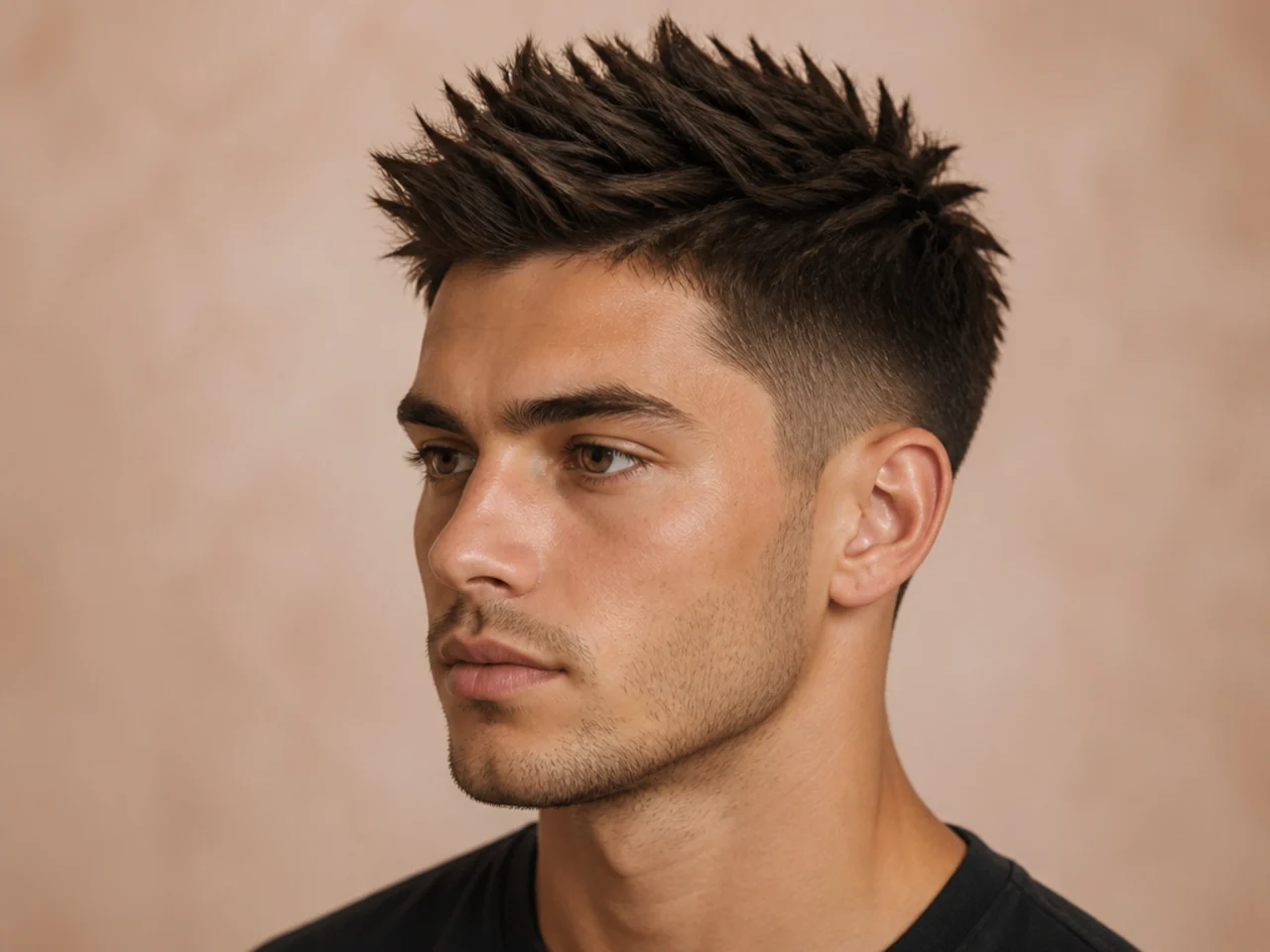 Classic spiky haircut variations — plain spikes, textured spikes, messy spikes, and spiky fringe