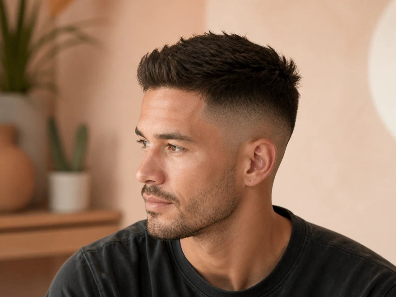 A cap removed to show the hair underneath