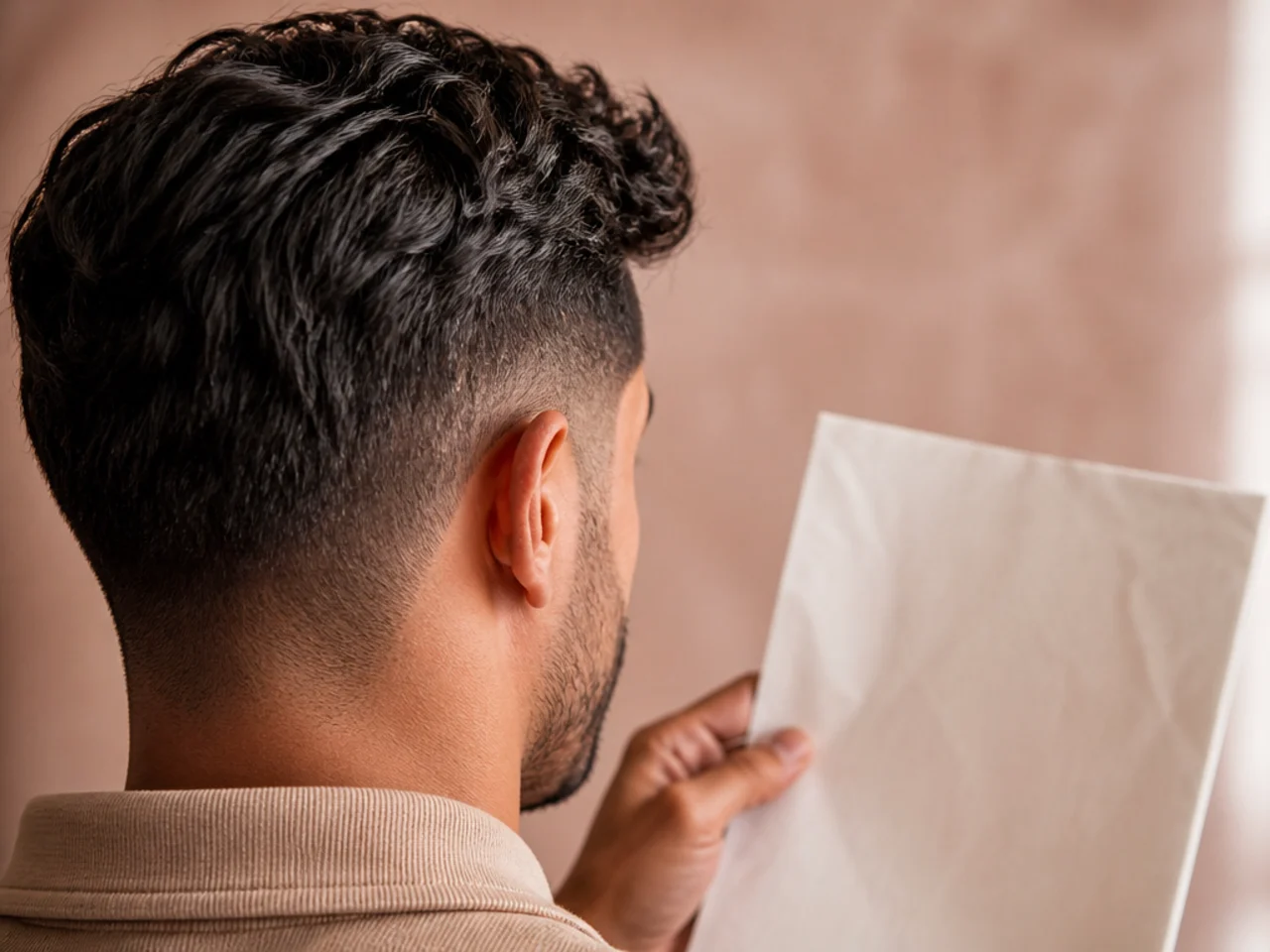 A year of haircut dates written out on paper