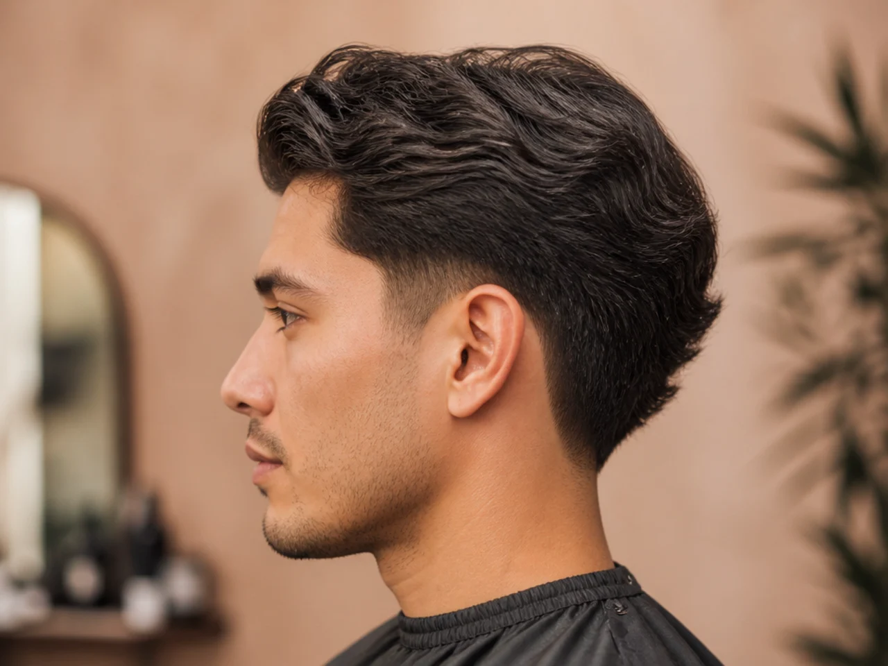 Soft blended taper with barely-visible reduction and five-inch layered top