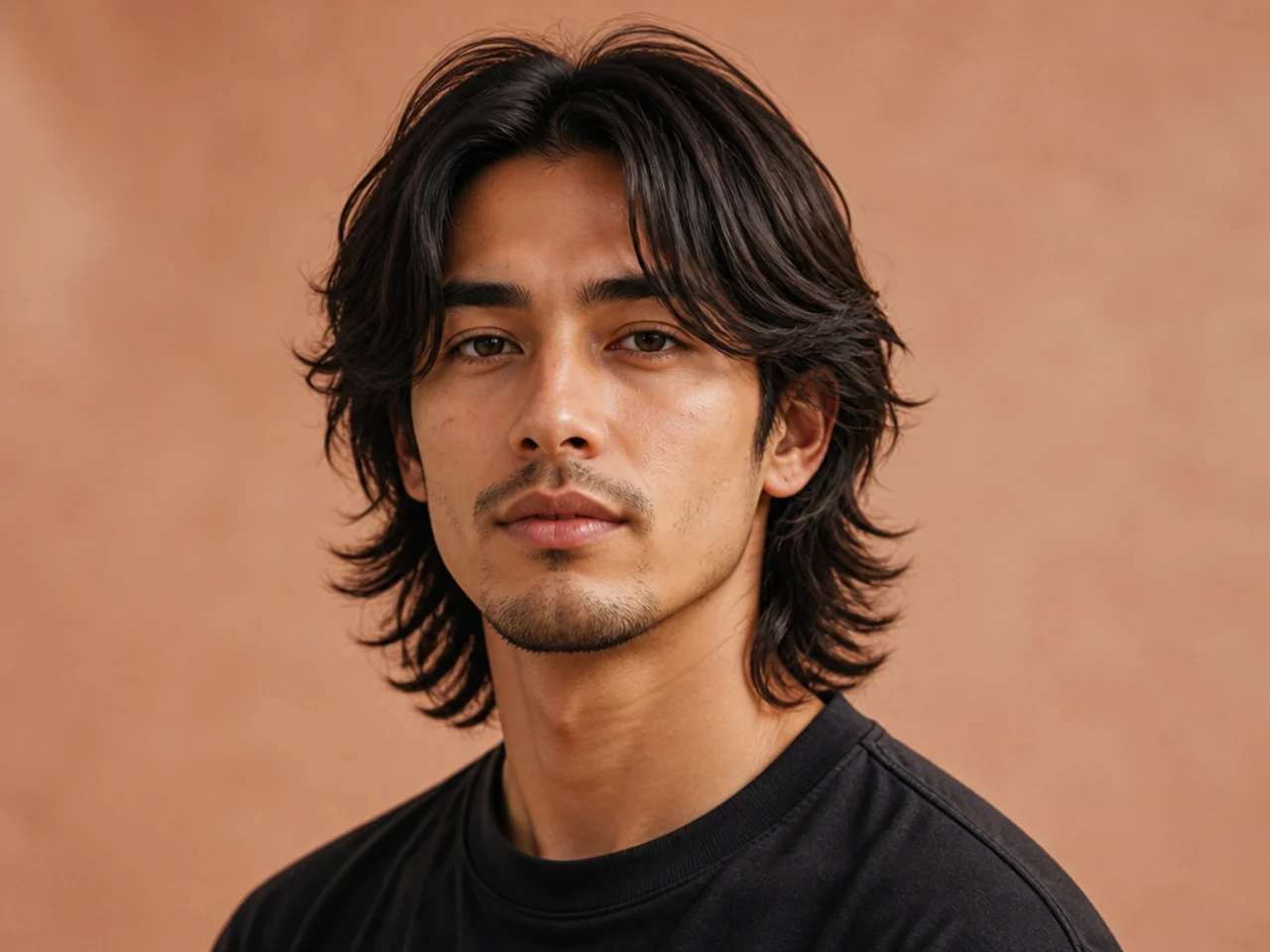 33. Wolf Cut Middle Part