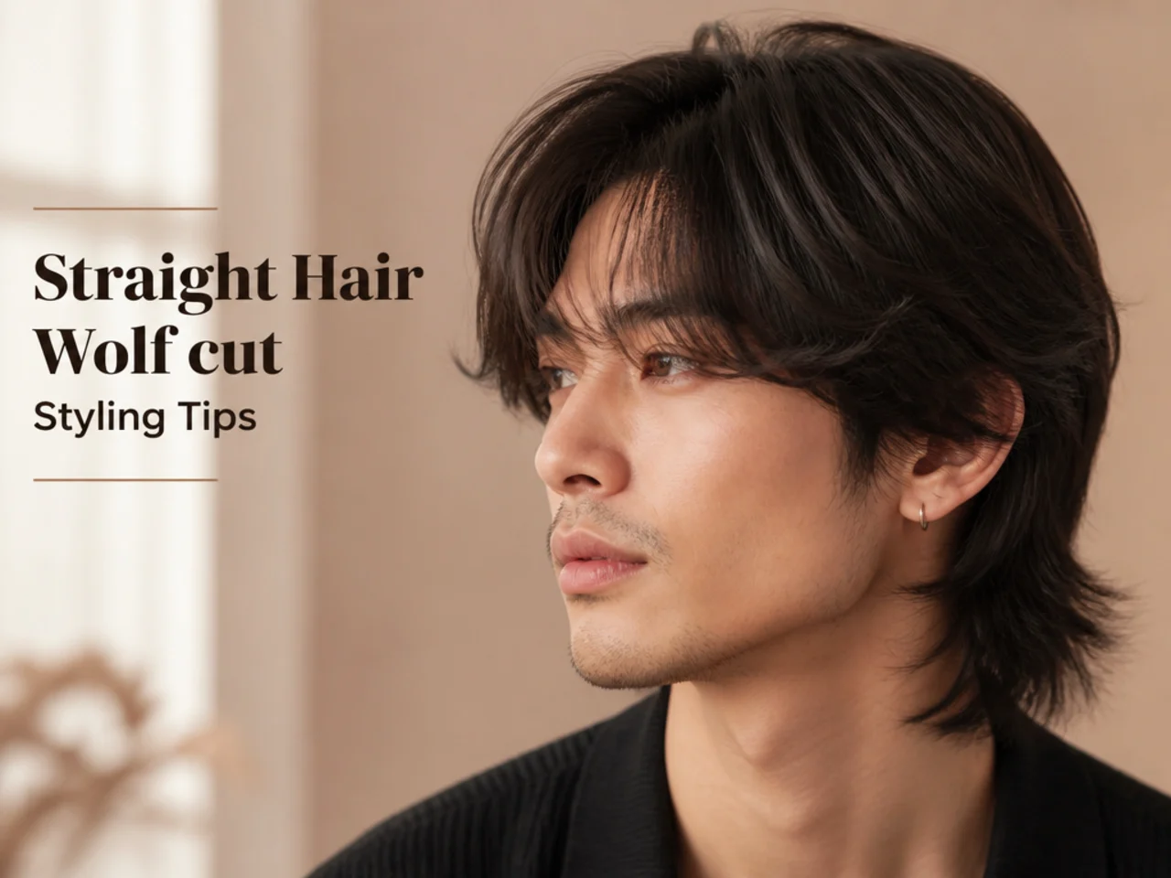 Straight Hair Wolf cut Styling Tips