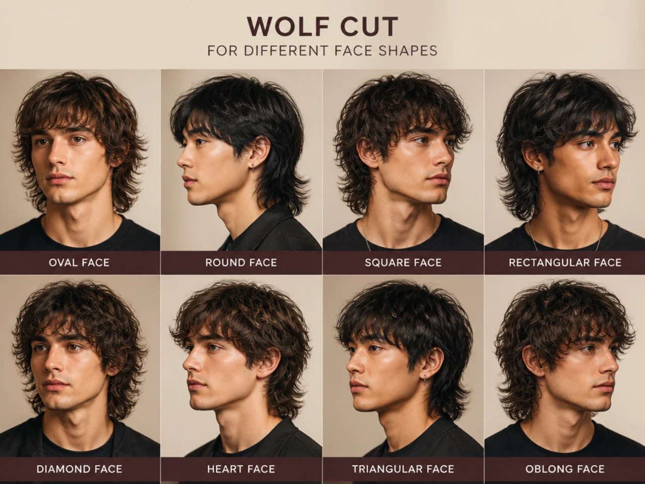 Wolf Cut for Different Face Shapes