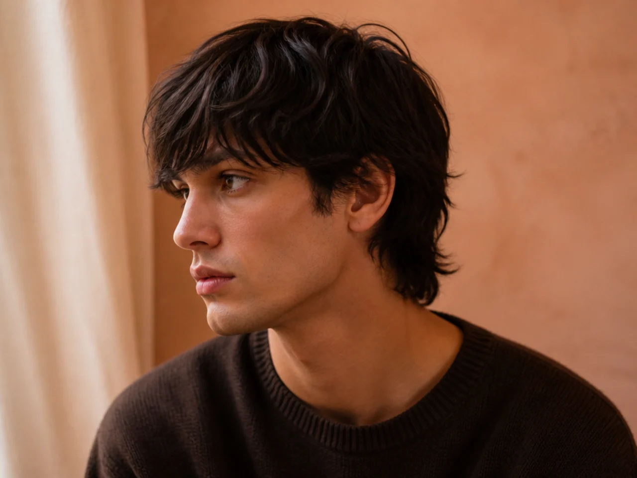 A shag cut on fine straight hair keeping a full perimeter