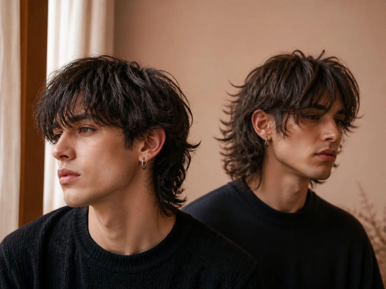 The same wolf cut photographed fresh and again two months later