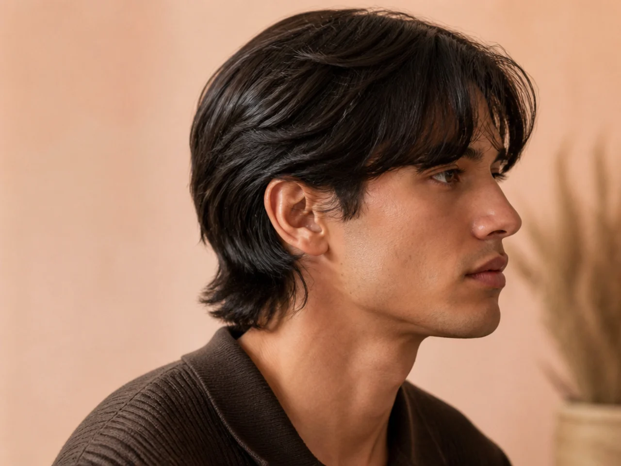 A shag combed flat into a tidy midlength shape