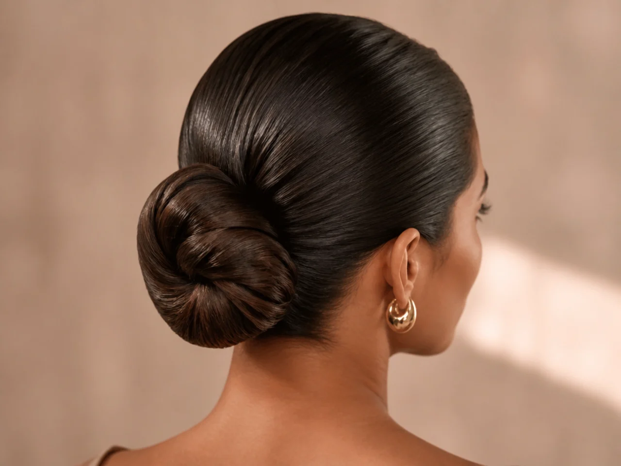 A carefully smoothed bun surface