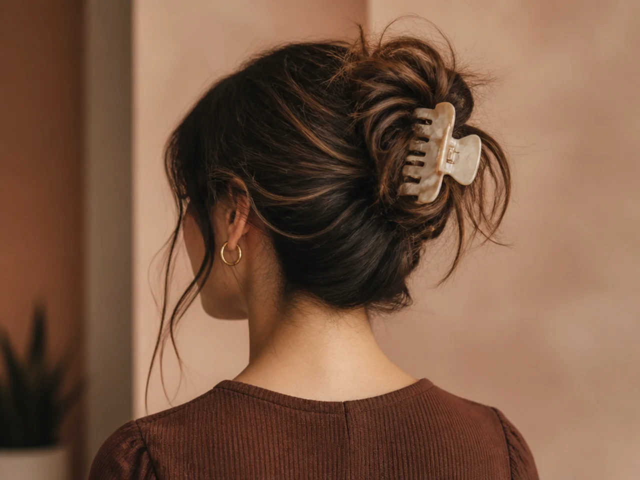 A high messy clipped style