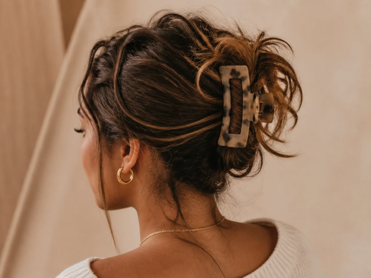 A bedhead-textured clipped style