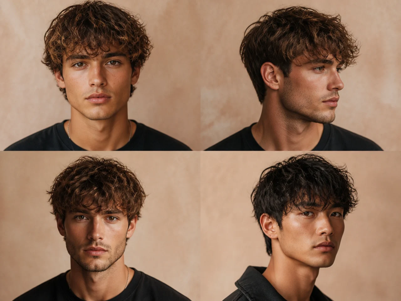 Sun-kissed tousled fringe with lightened ends and casual textured shape