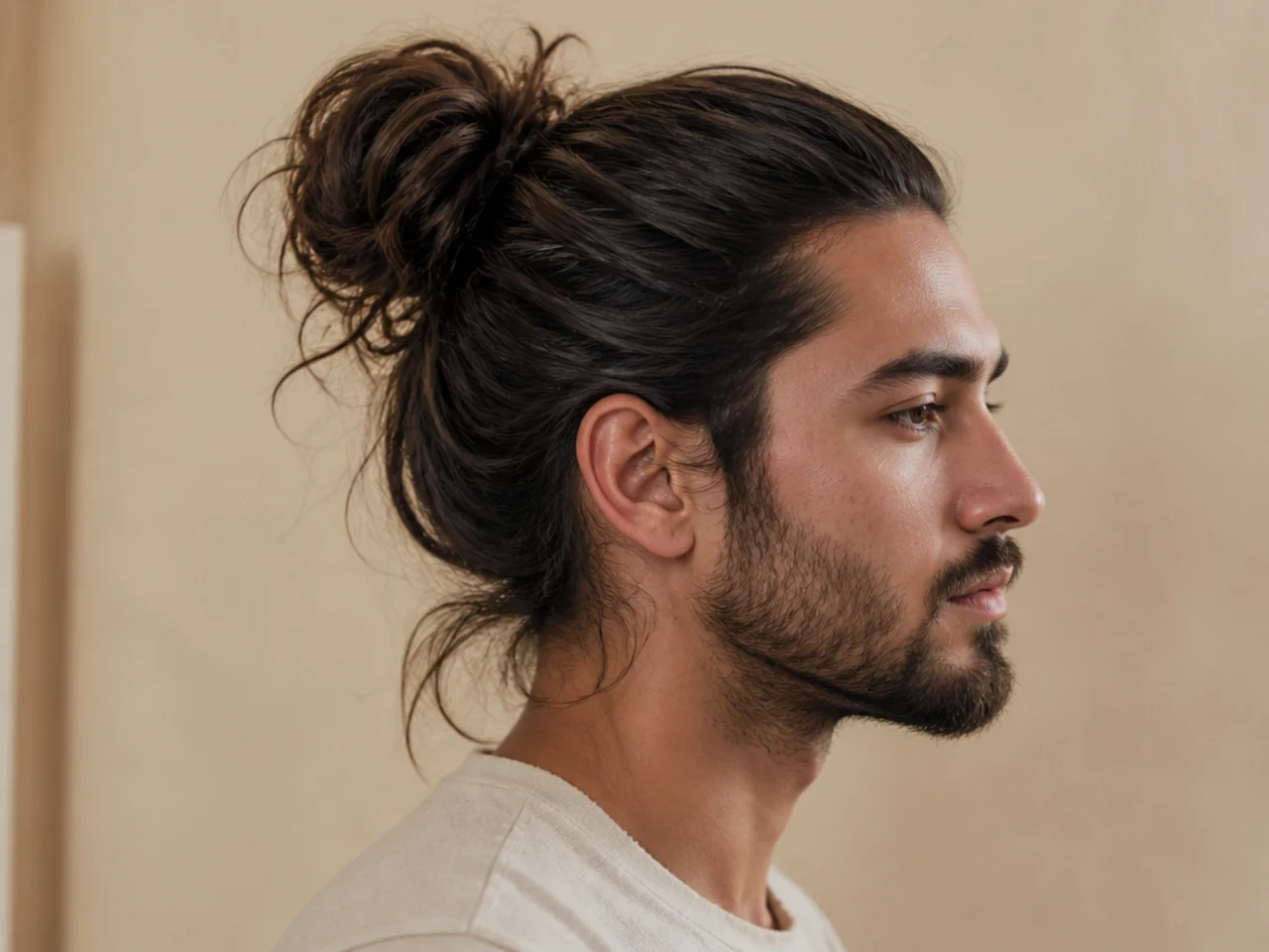 Messy Man Bun