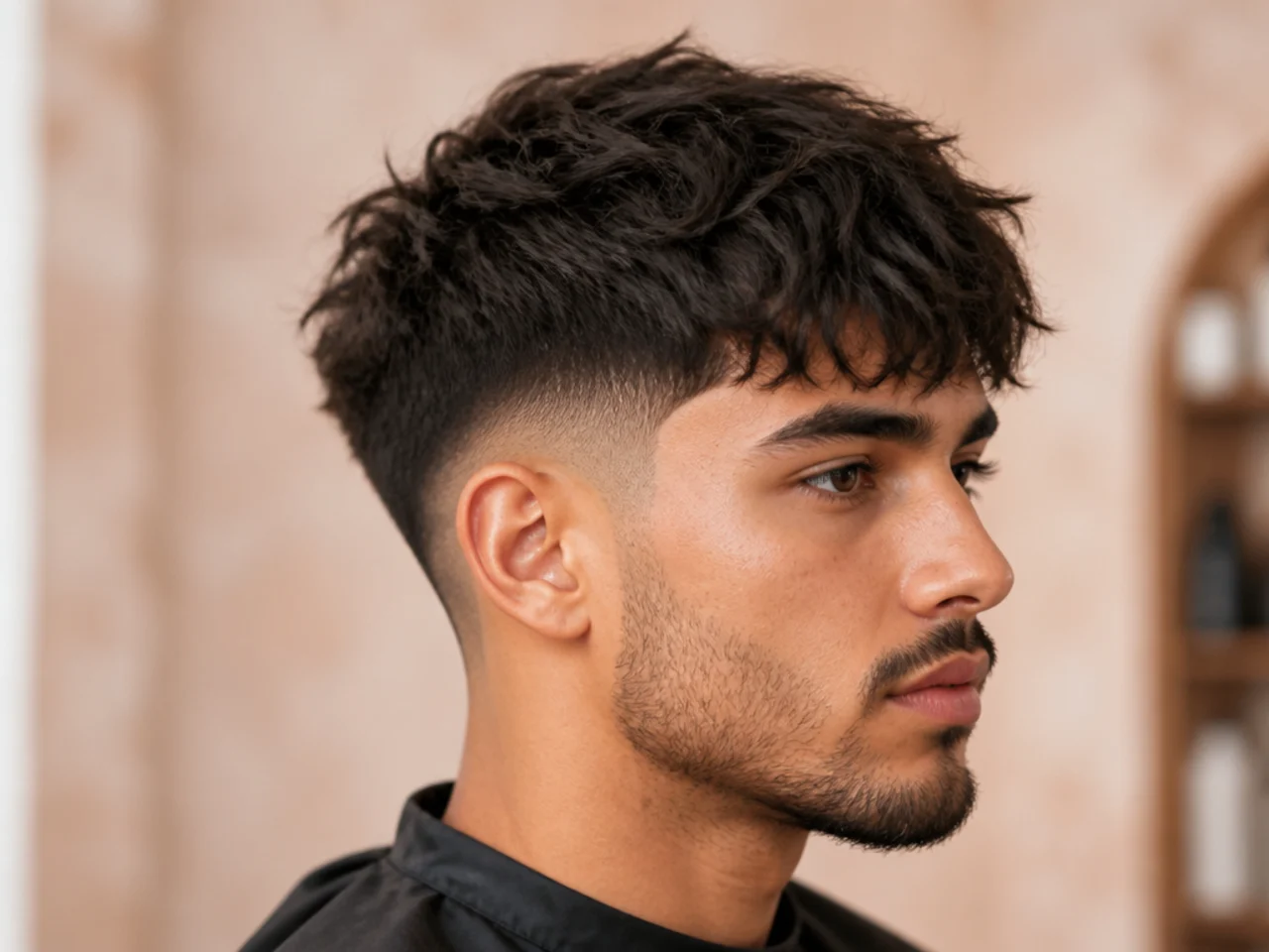Messy, Textured Fringe with Fade