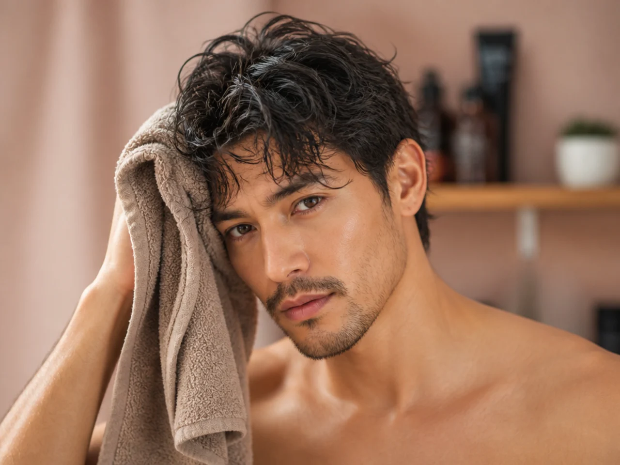 Step 2: Start with Slightly Damp, Towel-Dried Hair