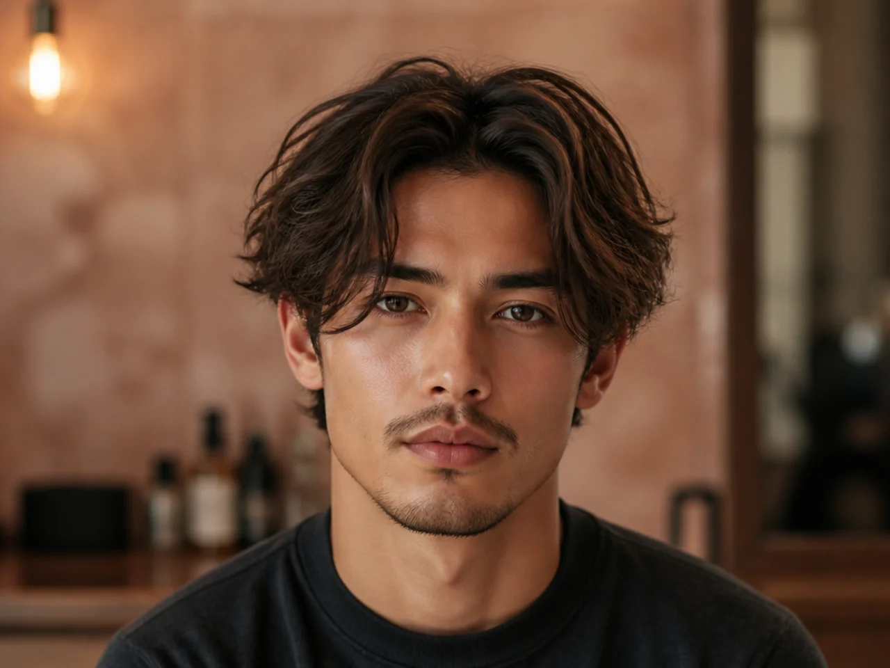 Tousled Middle Part