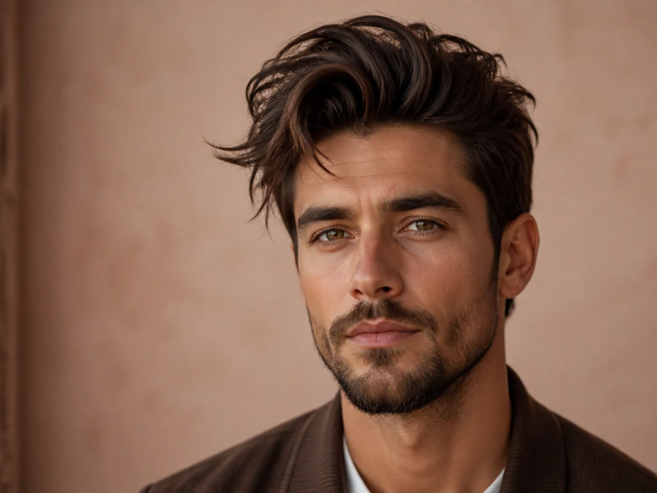 Long messy quiff over six inches on a young man showing tousled front piece pushed up and back