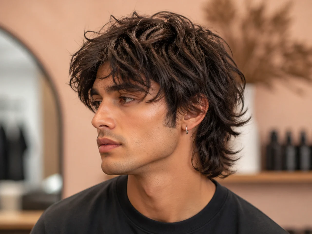 Air-dry wolf cut styled with no heat or product for the ultimate casual low-effort look