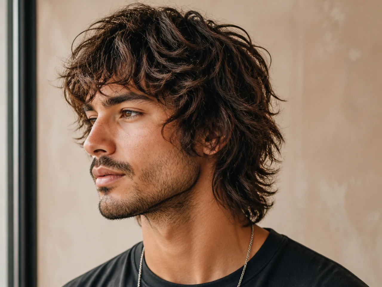 Beach wave messy wolf cut with salt-spray finish and casual sun-kissed texture
