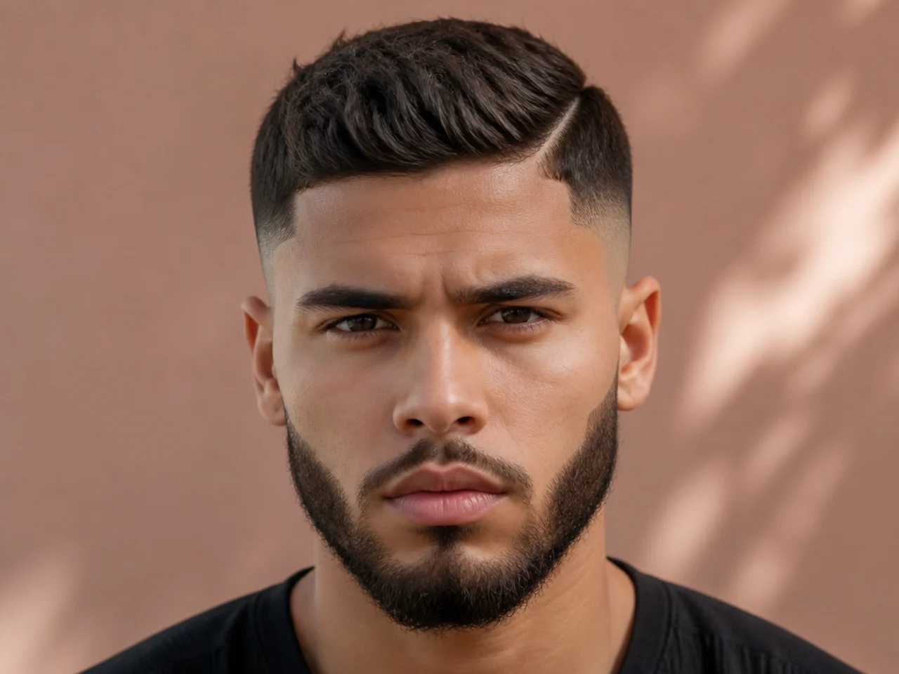 A badly stepped join between a mid fade and a beard