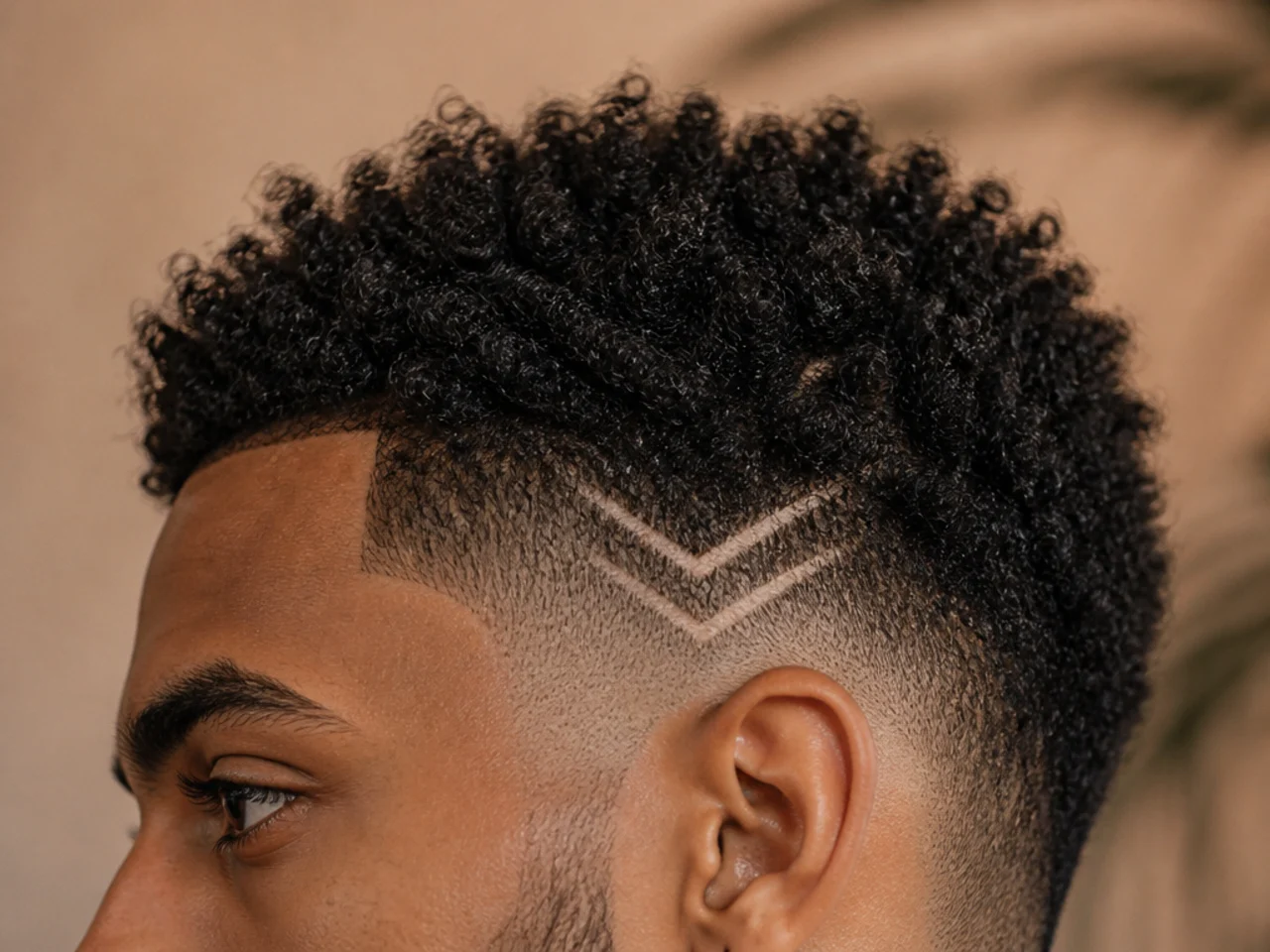 Twin chevrons in a mid fade panel