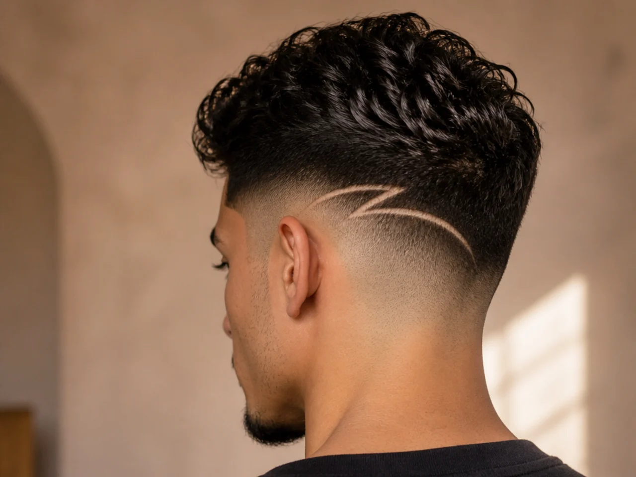 A mid fade design at day six