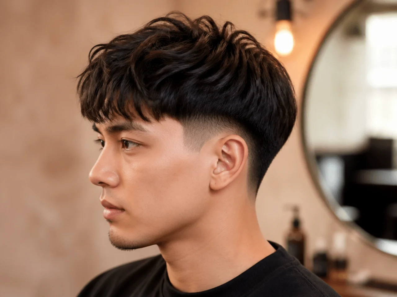 Mid fade with two block layered top