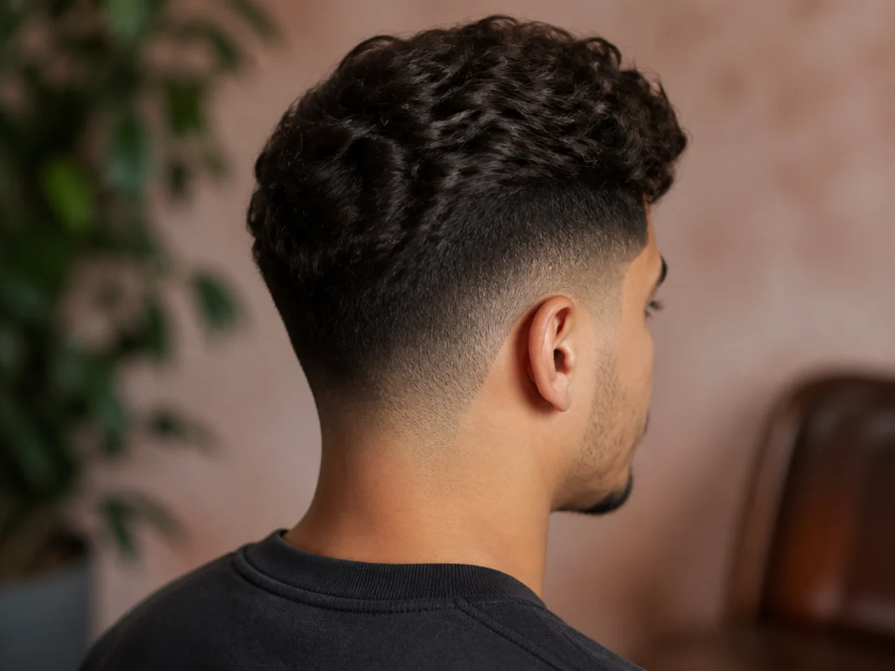 A personal reference photo of a finished mid fade