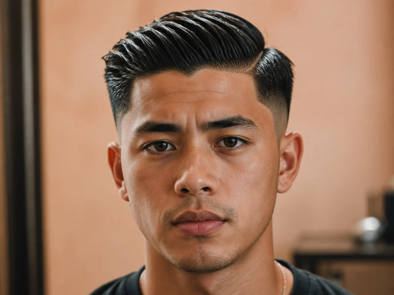 Over-product on the sides of a mid fade