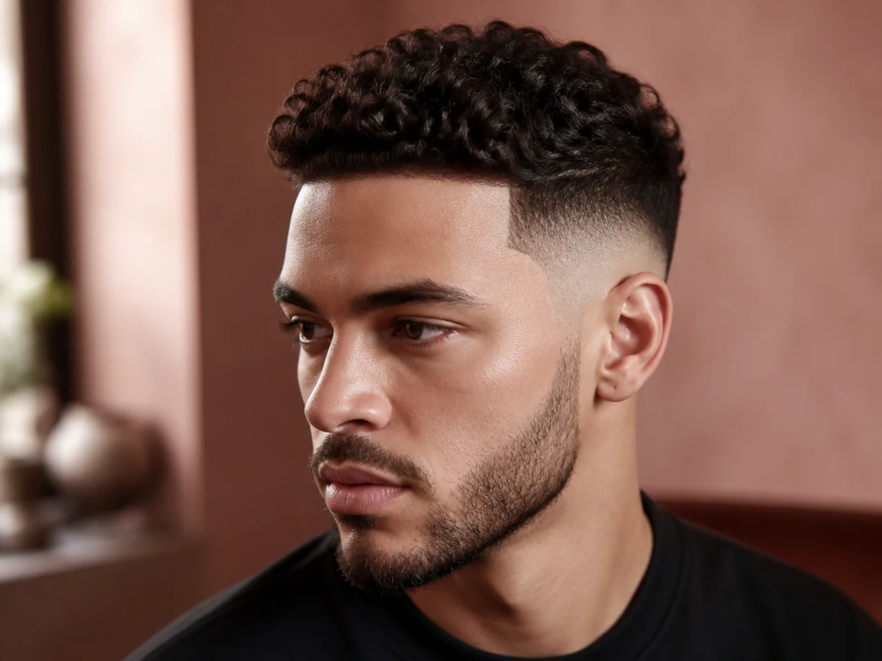A fade line set at the temple