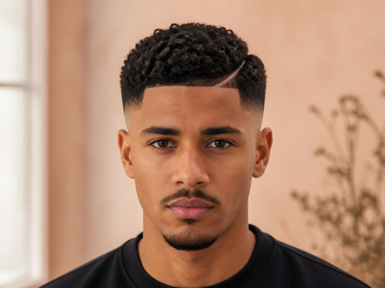 A mid taper fade at the same height