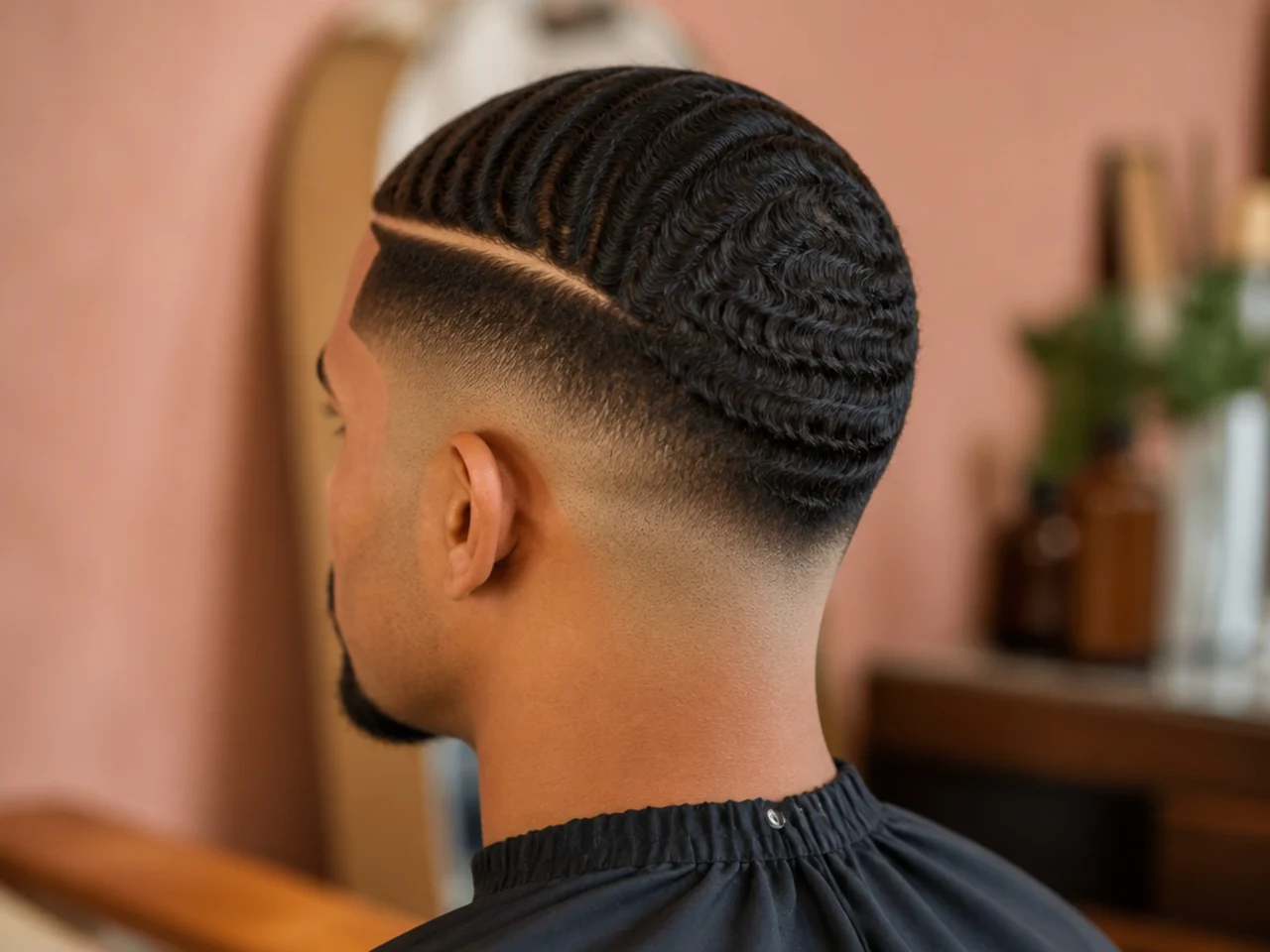 A mid fade with waves and a hard part