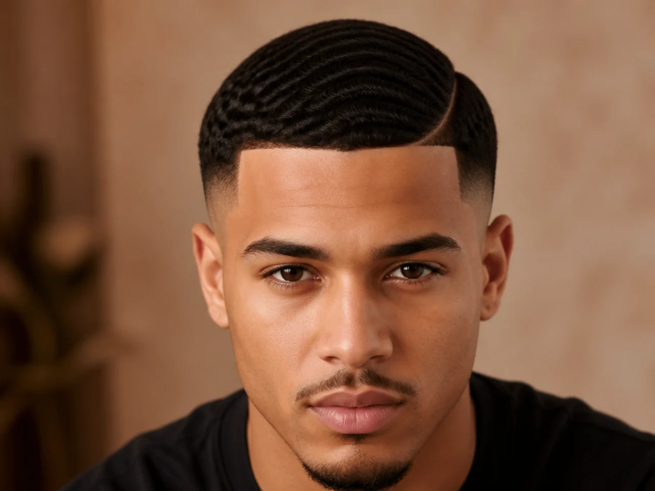 Waves with deepened contrast over a mid fade