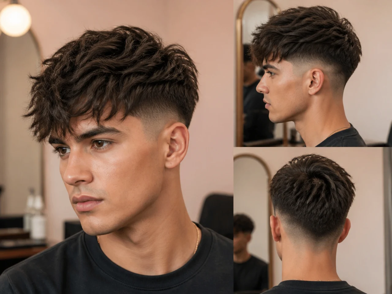 Long Textured Fringe with Mid Fade