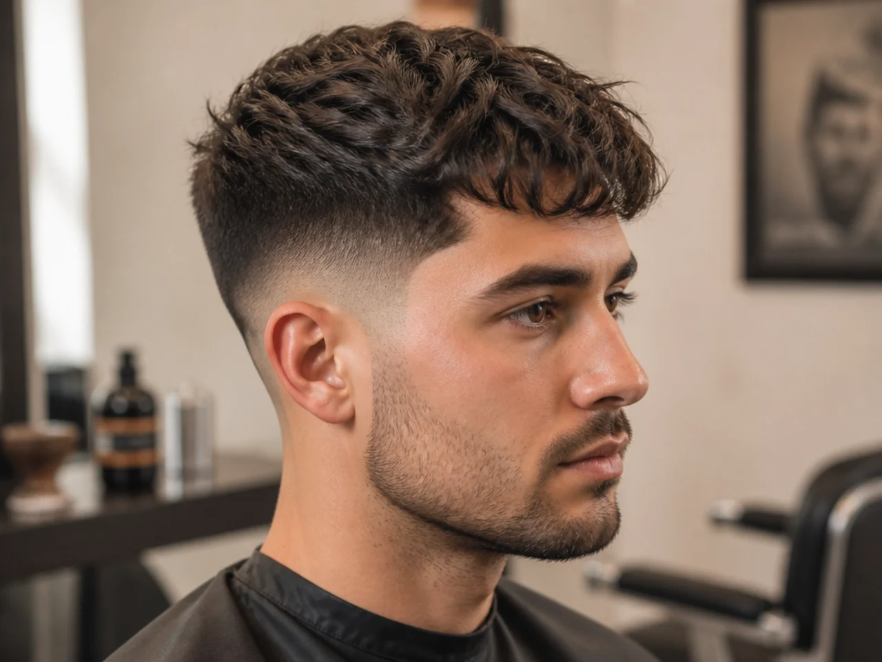 Mid Fade with Brushed Forward Waves