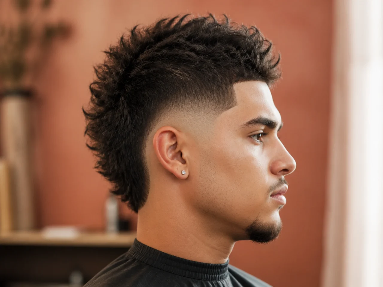 Mohawk with Burst Mid Fade